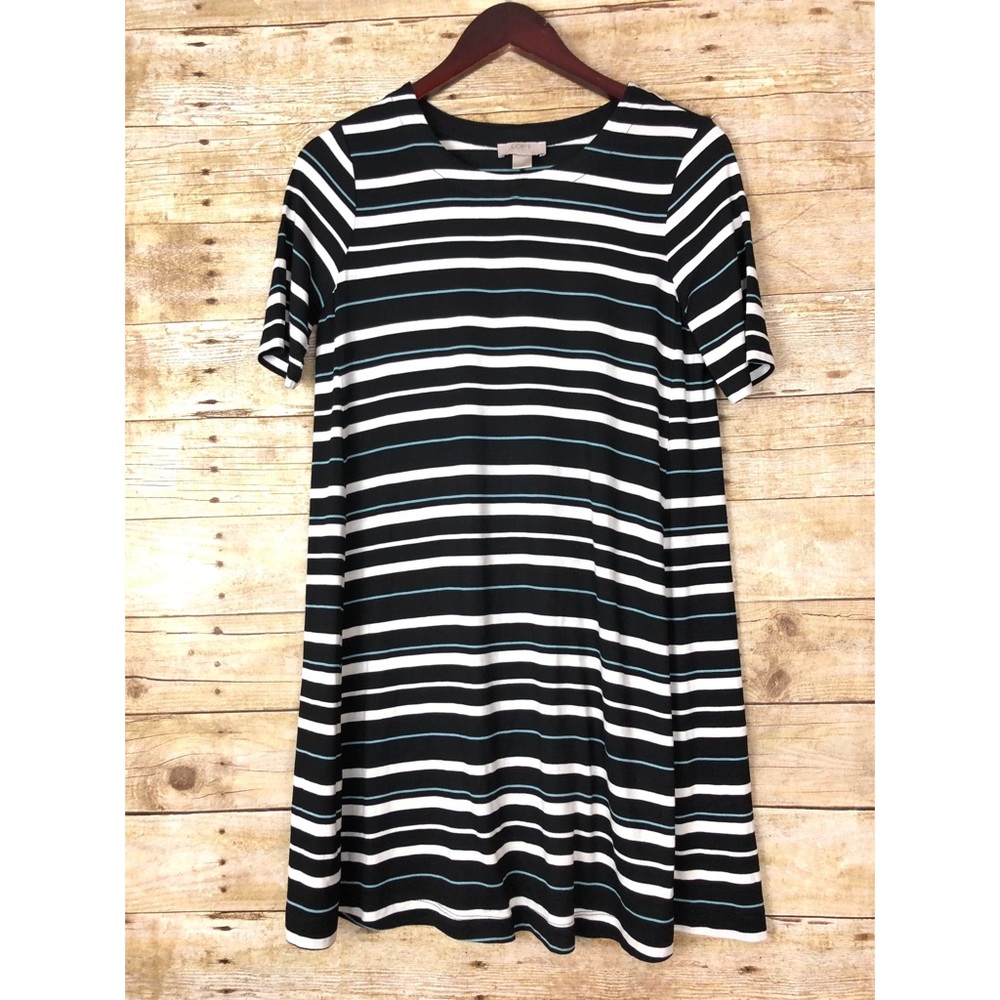 🔸Loft Factory Stripe Rayon T-Shirt Dress